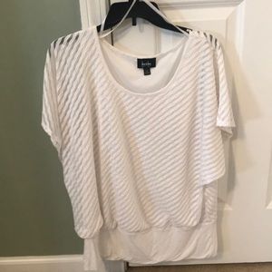 White top with attached camisole underneath